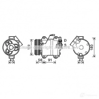 Радиатор кондиционера PRASCO 4045385014958 FME 3K Opel Astra (G) 2 Седан 1.4 (F69) 90 л.с. 2007 – 2009 ol5326