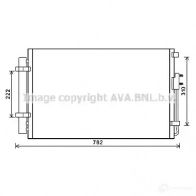 Радиатор кондиционера PRASCO HN818C 003 Hyundai Santa Fe (DM) 3 Кроссовер 2.4 CCVT AWD 175 л.с. 2012 – 2024 72SBXR5 hy5344d