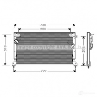 Радиатор кондиционера PRASCO 4045385016075 N 7ZW2V Subaru Legacy (BG) 2 Универсал 2.2 i 4WD (BG7) 128 л.с. 1994 – 1998 su5040