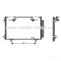 Радиатор кондиционера PRASCO 4045385206001 GD 09T Toyota Avensis (T220) 1 Универсал 2.0 D (CDT220) 115 л.с. 2002 – 2003 to5327d