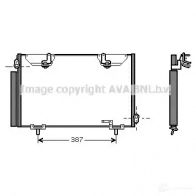 Радиатор кондиционера PRASCO Toyota Avensis (T220) 1 Универсал 2.0 D (CDT220) 115 л.с. 2002 – 2003 to5328d 03 88SR7 4045385206018