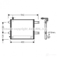 Радиатор кондиционера PRASCO Z7QG K0 4045385226551 Volkswagen Polo (6N2) 3 Хэтчбек 1.4 TDI 75 л.с. 1999 – 2001 vn5177d