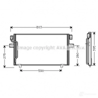Радиатор кондиционера PRASCO dn5160 4045385009541 N DX0L Nissan Maxima (A32) 4 1994 – 2000