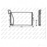 Радиатор кондиционера PRASCO Saab 9-5 (YS3E) 1 Универсал 2.3 t 185 л.с. 2001 – 2009 SA050C001 C34LE 8F