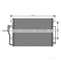 Радиатор кондиционера PRASCO vna5277d ME919 C001 Volkswagen Crafter (2F, 30, 50) 1 Грузовик 2.0 TDI 136 л.с. 2011 – 2016 ZMBYE5