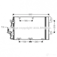 Радиатор кондиционера PRASCO 8HQYXI Opel Astra (H) 3 Хэтчбек 1.8 (L48) 125 л.с. 2004 – 2010 ol5367d OP410C00 2