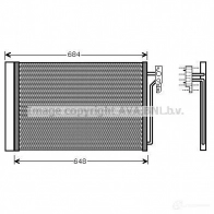 Радиатор кондиционера PRASCO aua5182d PLETBQI L R790C001 Land Rover Range Rover 3 (L322) Внедорожник 4.4 4x4 286 л.с. 2002 – 2005