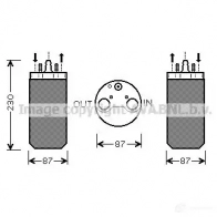 Осушитель кондиционера PRASCO LH S97L rtd350 4045385068647 Renault Laguna (BG) 2 Хэтчбек 2.0 16V (BG00. BG0W. BG0K. BG0P) 133 л.с. 2002 – 2006