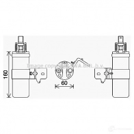 Осушитель кондиционера PRASCO Ford Fiesta 6 (CB1, CCN) Хэтчбек 1.6 TDCi 90 л.с. 2008 – 2025 fdd651 D WU19 4045385222292
