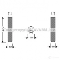 Осушитель кондиционера PRASCO 4045385092840 ANK V3VE dnd254 Nissan March (K12) 3 Хэтчбек 1.5 dCi 65 л.с.