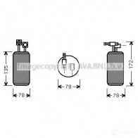 Осушитель кондиционера PRASCO vnd052 4045385229565 Volkswagen Transporter (T4) 4 Грузовик 2.5 Syncro 115 л.с. 1996 – 2003 DOH AAH