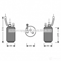 Осушитель кондиционера PRASCO 4045385047765 L7 G3ZG fdd274 Ford Mondeo 1 (FD, GBP) Седан 1.8 i 16V 115 л.с. 1993 – 1996