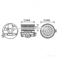 Моторчик печки, вентилятора PRASCO rt8579 2V Y8QQS 4045385193868 Renault Modus (FJP0) 1 Хэтчбек 1.6 (JP03. JP0B. JP0U. JP0Y. JP1G) 112 л.с. 2004 – 2025