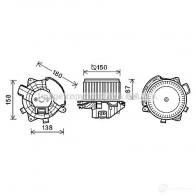 Моторчик печки, вентилятора PRASCO J3OV5I K ft8440 4045385195701 Fiat Stilo (192) 1 Хэтчбек 1.6 136 л.с. 2005 – 2006