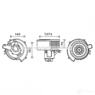 Моторчик печки, вентилятора PRASCO Opel Astra (G) 2 Хэтчбек 1.8 16V (F08. F48) 125 л.с. 2000 – 2005 JBQU L 4045385199211 ol8639