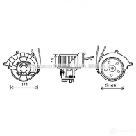 Моторчик печки, вентилятора PRASCO Opel Astra (G) 2 Хэтчбек 1.8 16V (F08. F48) 125 л.с. 2000 – 2005 4045385194582 ol8629 0 GP05