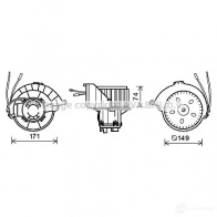 Моторчик печки, вентилятора PRASCO 4045385194322 Opel Astra (H) 3 Универсал 1.9 CDTI (L35) 100 л.с. 2005 – 2010 ol8627 SFX1 O2V