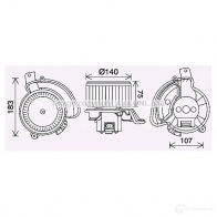 Моторчик печки, вентилятора PRASCO KKV GI ol8689 Fiat Qubo (225) 1 2008 – 2020 4045385220137