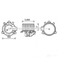 Моторчик печки, вентилятора PRASCO SXRRIJ J ft8429 Fiat Stilo (192) 1 Хэтчбек 1.6 136 л.с. 2005 – 2006 4045385195190