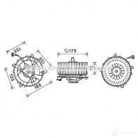 Моторчик печки, вентилятора PRASCO 4045385202492 Mercedes S-Class (W220, C215) 2 1998 – 2005 NTL SW ms8661