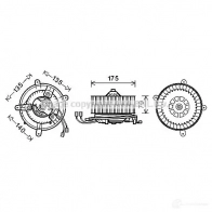 Моторчик печки, вентилятора PRASCO ms8606 4045385191253 Mercedes E-Class (W210) 2 Седан 2.3 E 230 (237) 150 л.с. 1995 – 1997 BB GOAU4