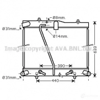 Радиатор охлаждения двигателя PRASCO to2434 Toyota Hiace (H200) 5 2004 – 2019 4045385091591 J DTTHZ5