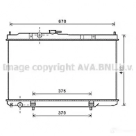 Радиатор охлаждения двигателя PRASCO 4045385177479 dn2352 B6N POR8 Nissan Almera Classic