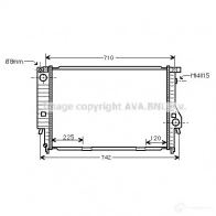 Радиатор охлаждения двигателя PRASCO bw2095 T G4B2P 4045385005376 2577026