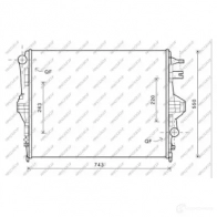 Радиатор охлаждения двигателя PRASCO Volkswagen Touareg (7P5, 7P6) 2 Внедорожник 3.6 V6 FSI 249 л.с. 2010 – 2018 4QJ AT PR824R003