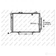 Радиатор охлаждения двигателя PRASCO ME025R008 RER1 VW Mercedes C-Class (S202) 1 Универсал 2.5 C 250 T Turbo D (2088) 150 л.с. 1996 – 2001