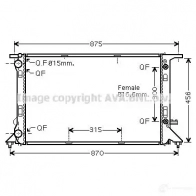 Радиатор охлаждения двигателя PRASCO Audi A5 (8TA) 1 Спортбек 2.0 Tdi Quattro 190 л.с. 2013 – 2017 AD024R01 0 ai2293 X0XMPF