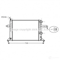 Радиатор охлаждения двигателя PRASCO OBZYK ol2257 Opel Astra (G) 2 Универсал 1.2 16V (F35) 75 л.с. 2000 – 2004 OP0 17R012