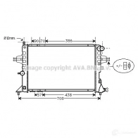 Радиатор охлаждения двигателя PRASCO ola2252 OP017 R001 W4QMGCN Opel Zafira (A) 1 Минивэн 2.2 DTI 16V (F75) 117 л.с. 2002 – 2005