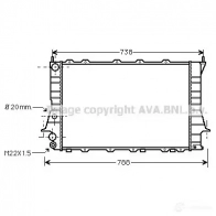 Радиатор охлаждения двигателя PRASCO AD0 29R001 Audi 100 (C4) 4 Универсал 2.0 E 16V 140 л.с. 1992 – 1994 LRIM5W aia2077