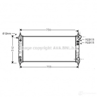 Радиатор охлаждения двигателя PRASCO OP0 28R008 ol2264 Opel Corsa (B) 2 Хэтчбек 1.0 i 12V (F08) 54 л.с. 1996 – 2000 2IM5F