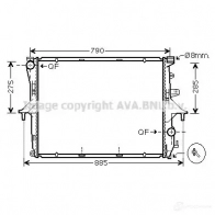 Радиатор охлаждения двигателя PRASCO AD830R 001 7MZ2L vn2214 1198256180