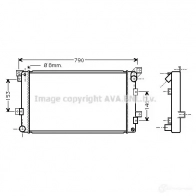 Радиатор охлаждения двигателя PRASCO 4045385007950 0BOZZ WS cr2033 Chrysler Voyager 3 (GS) Минивэн 2.5 TDiC AWD 116 л.с. 1995 – 2001