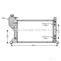 Радиатор охлаждения двигателя PRASCO 4045385107667 Mercedes Sprinter (904) 1 Автобус 2.1 411 CDI 109 л.с. 2000 – 2006 0MT8 F msa2343