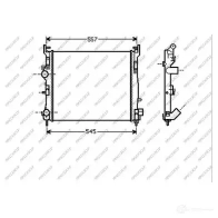 Радиатор охлаждения двигателя PRASCO VL 1DQE Renault Clio (BB, CB) 2 Хэтчбек 1.5 dCi (BB3N. CB3N) 84 л.с. 2007 – 2009 RN322R011