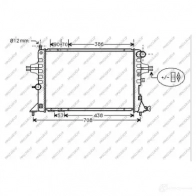 Радиатор охлаждения двигателя PRASCO CVHG L OP017R001 Opel Astra (G) 2 Седан 1.7 TD (F69) 68 л.с. 1998 – 2000
