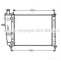 Радиатор охлаждения двигателя PRASCO Fiat Brava (182) 1 Хэтчбек EX 7LK 4045385097807 fta2230