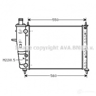 Радиатор охлаждения двигателя PRASCO FT137 R001 fta2159 Fiat Bravo TZSIF58