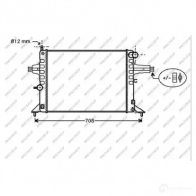 Радиатор охлаждения двигателя PRASCO OP017R013 NVOFB8 A Opel Astra (G) 2 Универсал 1.6 (F35) 75 л.с. 1998 – 2000