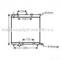 Радиатор охлаждения двигателя PRASCO Citroen C3 1 (FC, PF1) 2002 – 2009 X8 MT9 pe2293 4045385090662