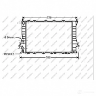 Радиатор охлаждения двигателя PRASCO Audi A6 (C4) 1 1994 – 1997 IP5M 0IC AD029R001
