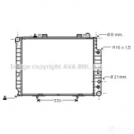 Радиатор охлаждения двигателя PRASCO SHMK8 ST 4045385052455 ms2303 Mercedes E-Class (W210) 2 Седан 2.5 E 250 Turbo D (215) 150 л.с. 1997 – 1999