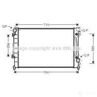 Радиатор охлаждения двигателя PRASCO AD032R0 06 2574457 CAZMT7M ai2157