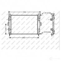 Радиатор охлаждения двигателя PRASCO RN032R006 1437690665 J VJI7NW