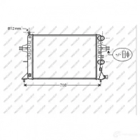 Радиатор охлаждения двигателя PRASCO Opel Astra (G) 2 Универсал 1.2 16V (F35) 75 л.с. 2000 – 2004 OP017R004 SSV F0NX