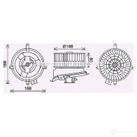 Радиатор охлаждения двигателя PRASCO SN2 LH1X 2610565 4045385045853 vw2090